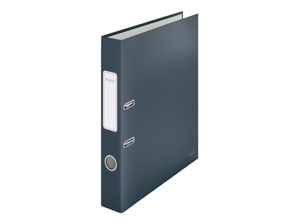 LEITZ plastmapp Cosy Soft-Touch, DIN A4, 52 mm, grå utan kantskydd, tillverkad av grå kartong med soft-touch yta, - 1 st (1062-00-89)