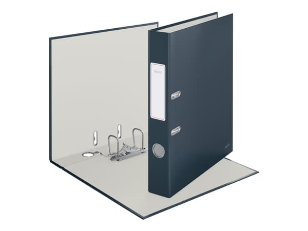 LEITZ plastmapp Cosy Soft-Touch, DIN A4, 52 mm, grå utan kantskydd, tillverkad av grå kartong med soft-touch yta, - 1 st (1062-00-89)