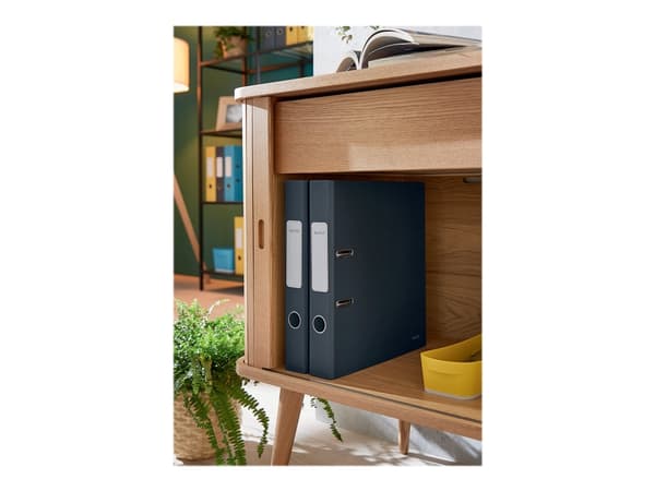 LEITZ plastmapp Cosy Soft-Touch, DIN A4, 52 mm, grå utan kantskydd, tillverkad av grå kartong med soft-touch yta, - 1 st (1062-00-89)