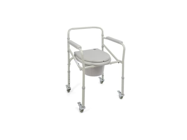 TIMAGO TGR-R KT 023C Toiletstol på hjul sammenklappeligt transportabelt toilet til seniorer