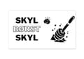 Pikkukuva 1 / 2: Kyltti WC "Børst-Skyl-Børst-Børst-Børst" 15x8,5 cm, alumiini valkoinen