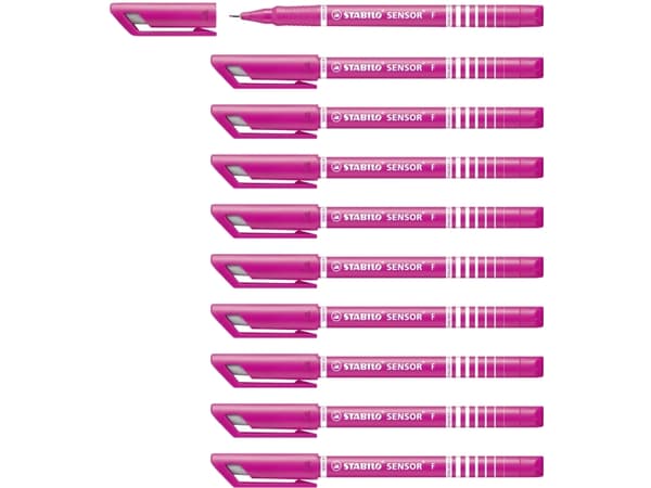 STABILO SENSOR fine, Rosa, Fin, Rosa, Rund, Metall, 0,3 mm