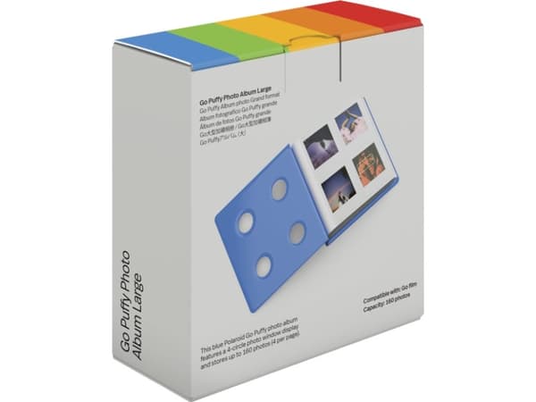 Polaroid Go Large Puffy Album- Blue, Blå, 160 ark, Matt, 148 mm, 49 mm, 156 mm