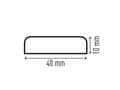 Miniatyrbilde 3 av 3: Durable S10, Plast, Sort, Gult, Flat, 1000 mm, 40 mm, China