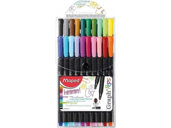 Maped 749151 5, Svart, Rund, 0,4 mm, 20 styck