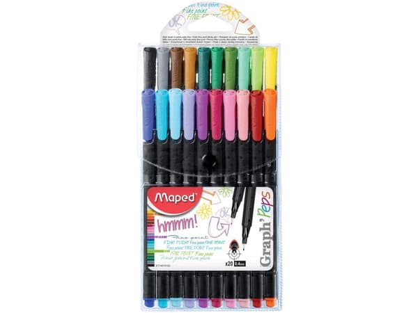 Maped 749151 5, Svart, Rund, 0,4 mm, 20 styck
