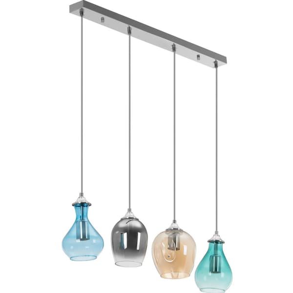 Moderne 4-punkts E27 loftslampe - glasskærme