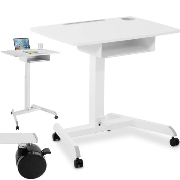 Vippbart, justerbart laptopställ med hylla 80 x 56 cm 760 - 1130 mm