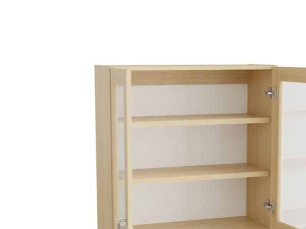 Mora Overskab 800x800x320mm grå laminat/glas