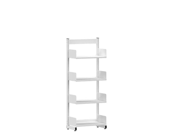 Kontorreol, hvid ensidig grundsektion 1900x600x300 mm