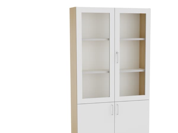 Mora Högskåp combi 2100x1000x320mm grå laminat
