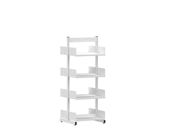 Kontorreol, hvid tosidig påbygningsektion 1600x900x400 mm