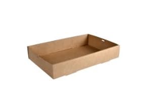 Bakke Boks 1-rum Glance Rektangulær 11160ml L45xB31xH8cm Pap uden låg Brun,50 stk/krt