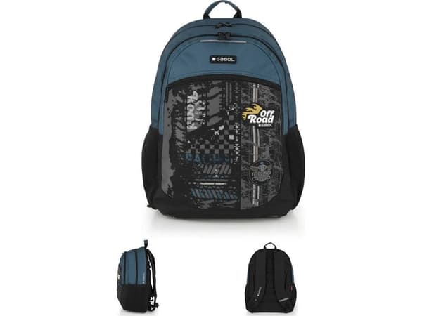GABOL BACKPACK ROAD BLUE WITH BLACK POCKET