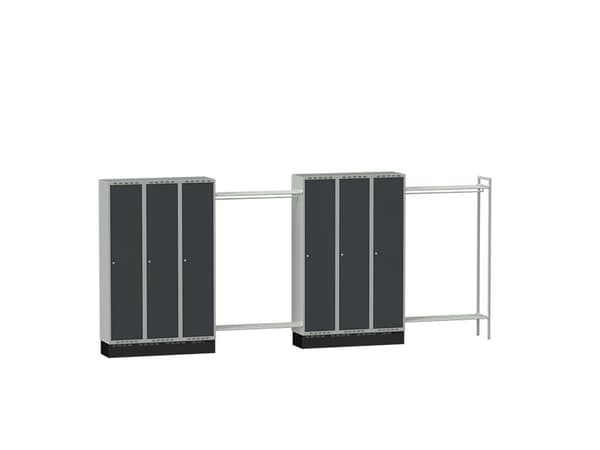 Hattehylde til garderobe B1000xD400 mm lysegrå