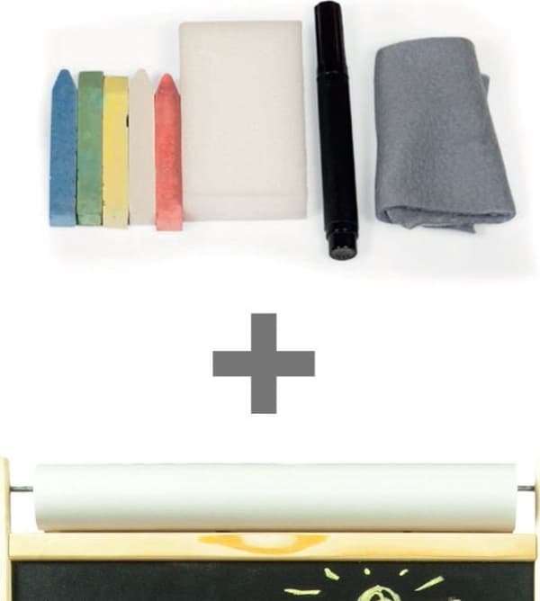 STANDING MAGNETIC-CHALKBOARD ROTATING ACCESSORIES 94CM 3TOYSM MPP