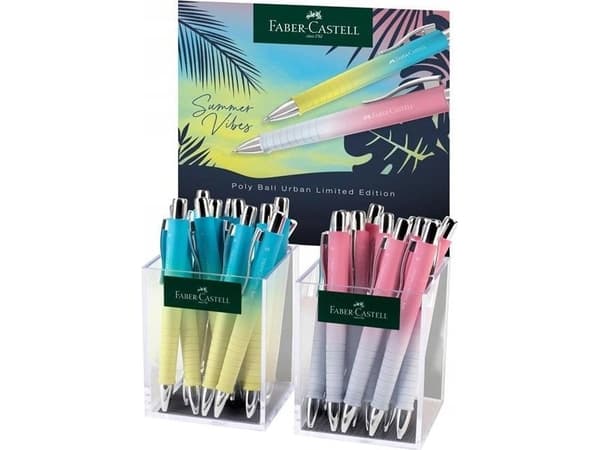 Faber-Castell 241107, Klips, Uttrykkbar kulepenn med hengefeste, 24 stykker