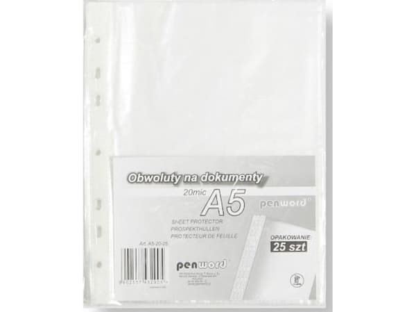 A5 smussomslag 20 mic 25stk