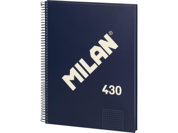 Kierukkamuistikirja A4/80K ruutu 1918 sininen MILAN