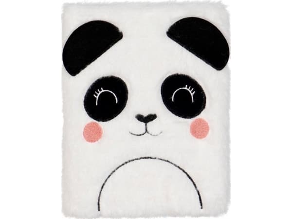 Notebook A5/80K rutenett Panda plysj
