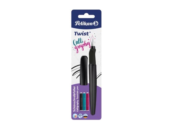 Pelikan 824606, Erilaisia värejä, Kasettien täyttöjärjestelmä, Sininen, Kierrätysmuovi, Ruostumaton teräs, Kaksikätinen