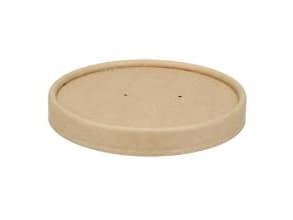 Kartonglock Verive Ø96mm för soup-to-go-muggar kartong/PLA FSC Brun,25 st/ps - (25 st)
