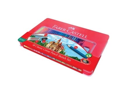 Faber-Castell CLASSIC COLOUR - Sats med färg- och blyertspennor - 50 delar