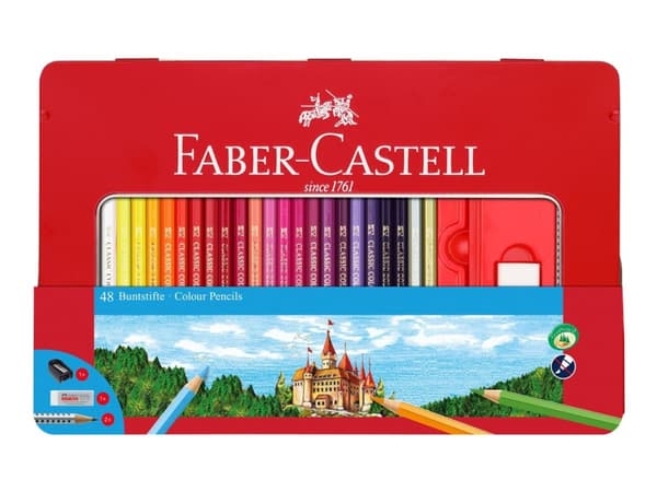 Faber-Castell CLASSIC COLOUR - Sats med färg- och blyertspennor - 50 delar