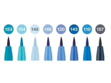 Faber-Castell 167173, 8 färger, Blå, Cyan, Ljusblå, Ljus Cyan, Rund, Plast, Vuxna och barn, 1 styck
