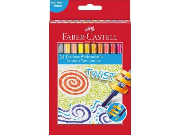 Faber-Castell 120004, 24 stykker, Flerfarget, Flerfarget, Voks, 3 år, 6 år