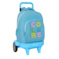 Miniatyrbillede 1 af 3: School Rucksack with Wheels Benetton Spring Sky blue 33 X 45 X 22 cm