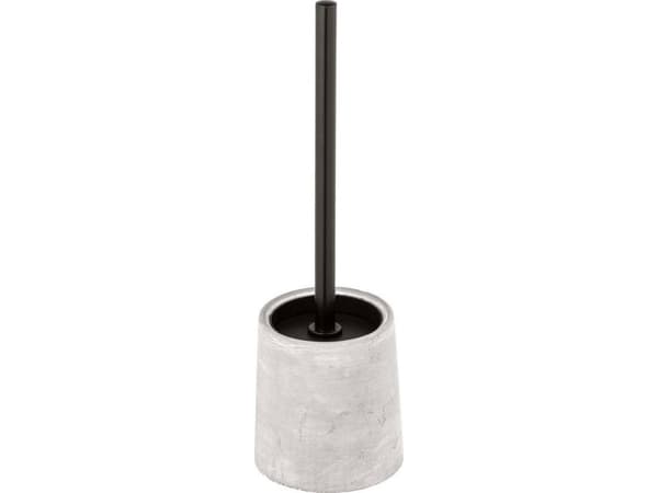 WENKO 24815100, Toalettbørste og holder, Grå, Sement, Plast, Rustfritt stål, 380 mm, 11,5 cm