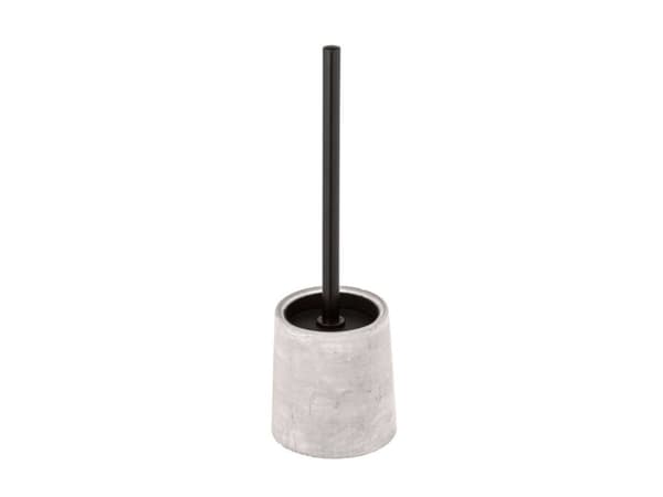 WENKO 24815100, Toalettbørste og holder, Grå, Sement, Plast, Rustfritt stål, 380 mm, 11,5 cm