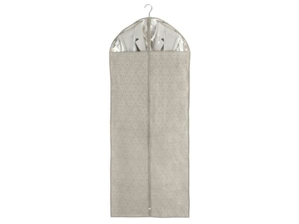 WENKO 64513100, Mjuk förvaringsväska för kläder, Mullvadsgrå, Polyetentereftalat (PET), Polypropylen (PP), Dragkedja, 60 cm, 150 cm