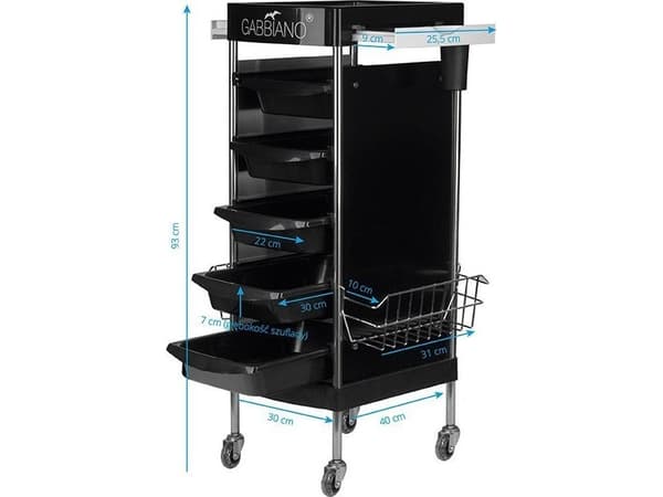 Activeshop Gabbiano kampaamoassistentti FX11-E musta