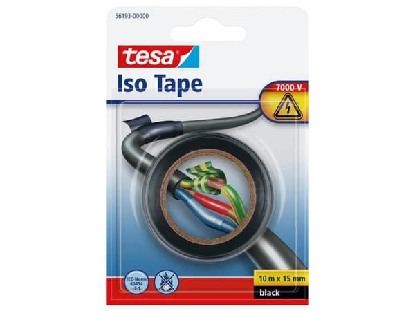 TESA 56193-00000, 1 styck, Svart, PVC, 6 V, Blåsa, IEC 454-3-1