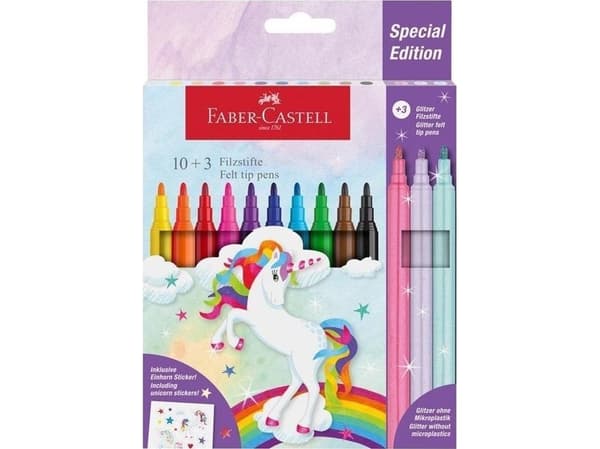 Faber-Castell 554213, 13 stykker, Assorterte farger, Flerfarget, Rund, Vann-basert blekk