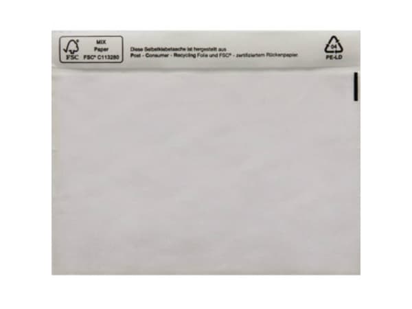 Asiakirjapussi C5 ilman painatusta Polyeteenikalvo 250 kpl/pakkaus (161034500)