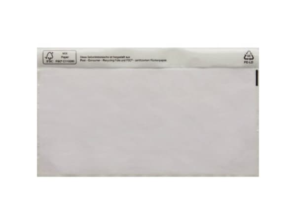 Asiakirjapussi DL ilman painatusta Polyeteenikalvo 250 kpl/pakkaus (161141100)