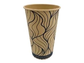 Kaffebæger Bambus Ø90xH135mm 40cl 16oz Single Wall Natur FSC Verive,20 ps x 50 stk/krt