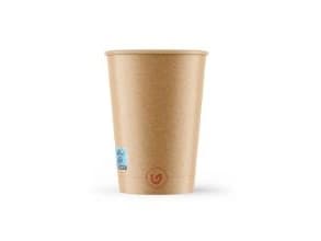 Kaffebæger Pap/Ac Ø80xH93mm 25cl 8oz Single Wall Brun Verive,20 ps x 50 stk/krt