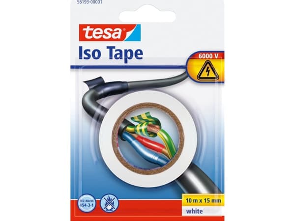 TESA 56193-00001, 1 stykker, Hvit, PVC, 6 V, Blister, IEC 454-3-1