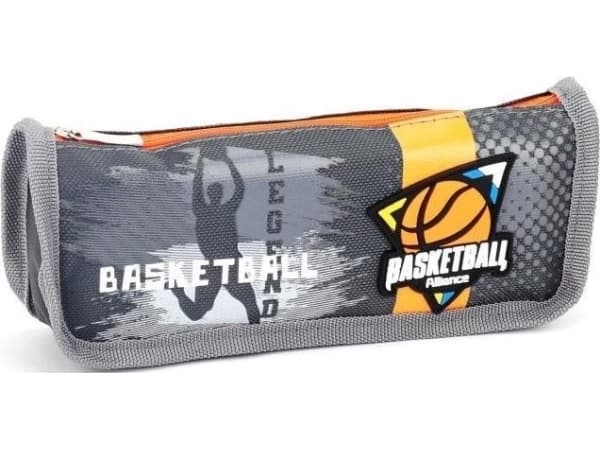 Small tube pencil case Basketball grey