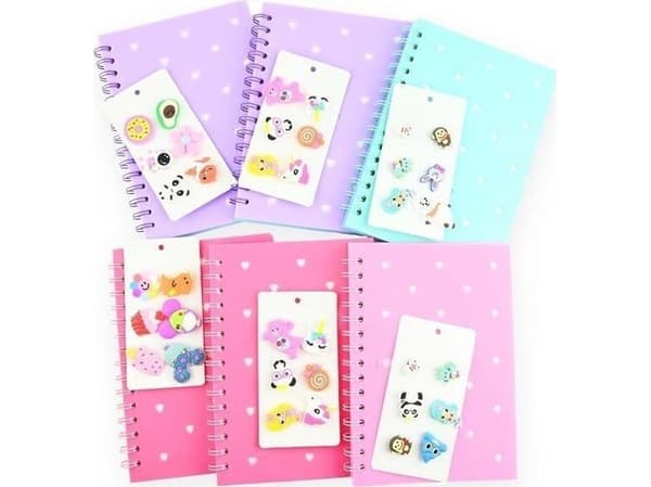Notes na spirali z przypinkami MIX