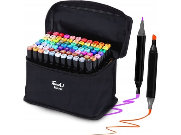 Extralink | Alcohol marker set | 80 colors, dual tips