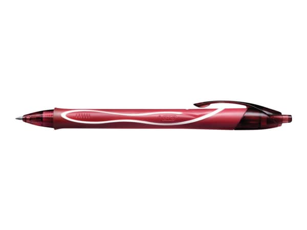 BIC Gel-ocity QuickDry - Rollerball-penna - röd - gelbläck - 0.7 mm - medel - indragbar (paket om 12)