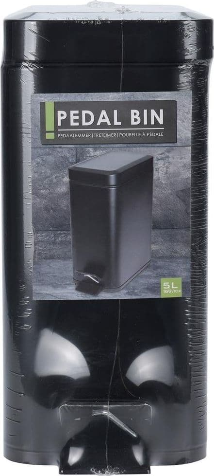 Storage Solutions pedalavfallsbeholder 5L svart (HV406324 Mondex)