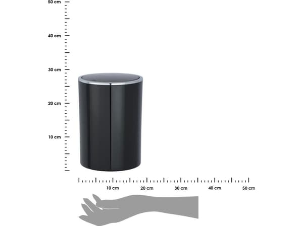 Wenko avfallsbeholder med trykknapp 5L svart (23886)