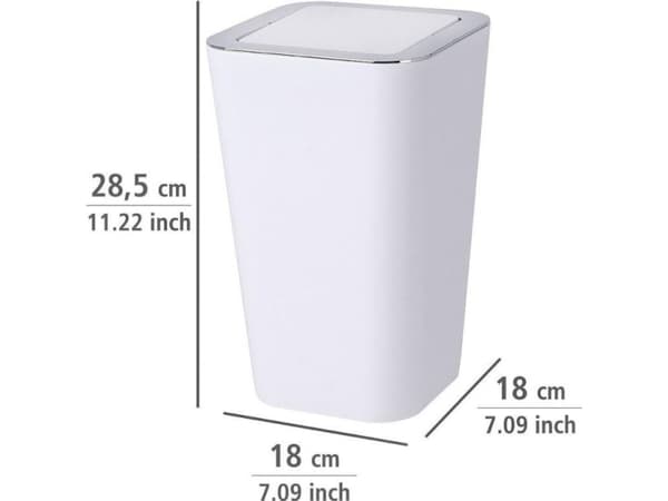 Wenko vippeavfallsbeholder 6L hvit (24614)