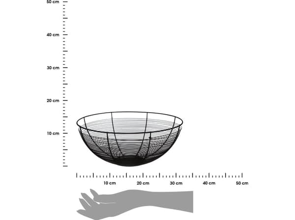 5five Black METAL BIN 32 cm För frukt Grönsaker Tallrik